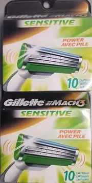 Gillette Mach3 Sensitive Mens Razor Blade Refills, 20 Count, Designed for Sensit
