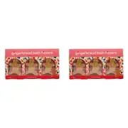 6pc Annabel Trends Gingerbread Men Bath Fizzers Bath Bomb Vanilla Cinnamon