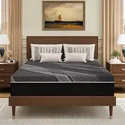 [Dyonery] Queen Mattress 10 Inch Charcoal Gel Memory Foam Mattress in a Box, CertiPUR-US Certified, Fiberglass Free, Cooling Double Mattress, Made in USA, 80" × 60" × 10", Medium