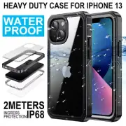 For iPhone 13 12 Pro Max,13 12 Mini Case Waterproof Cover with Screen Protector