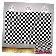 Black and WhiteRacing Checker Texture Grid Birthday Chess Board Theme