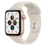 APPLE WATCH SE (GPS+LTE) ，44MM 金色鋁金屬錶殼 搭星光色 運動錶帶 _ 台灣公司貨