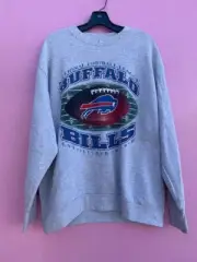 Remake Buffalo Bills football logo graphic ash Crewneck Sweatshirt KV25177