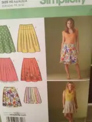 Simplicity Sewing Pattern 4186 Ladies / Misses Pleated Skirts Size 6-14 Uncut