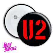 U2 - Retro Badges & Magnets - Pin 80s 1980's Bono The Edge Band Rock Tour Live