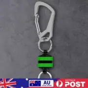 Fly Fishing Net Retractor with Carabiner Clip Magnet Buckle Fishing Accessories