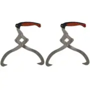 Log Tongs with TPR Grip Heavy Duty Firewood Lifting Tool 2 Pack