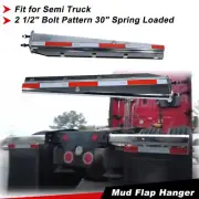Mud Flap Hanger For Semi Truck 2.5" Bolt Pattern 30" Spring Loaded w/ Reflective