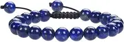 [LETAJOY] 8mm Lapis Lazuli Bracelet for Women Men,Handmade Gemstone Stretch Elastic Healing Crystal Bracelets Blue Stone Beaded Jewelry Protection and Luck