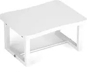 Itsst Wooden Step Stool with 500 Pounds, Wide Bed Step Stool for Adults，Wood White Step Stool&Stable Solid Metal Frame for Kitchen, Bedroom, Living Room, Bathroom