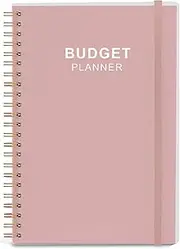 Budget Planner - Monthly Finance Organizer with Expense Tracker Notebook to Manage Your Money Effectively, Undated Finance Planner/Account Book, Start Anytime, 1 Year Use, A5, Rose
