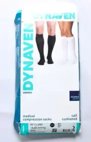 Dynaven Unisex 15-20 mmHg Knee-High Compression Socks ZG3 Black Large NWT