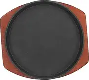 PAMINGONO Cast Iron BBQ Grill Pan Round Griddle for Home Use Even Heat Distribution Easy to Clean Design for Family Gatherings and Indoor Grilling