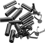 [FRCOLOR] 12Pcs Hood Drawstring End Caps Zinc Alloy Rope Stoppers for Sportswear Shoelaces Hoodies Durable Cord Fasteners Easy to Use and Versatile Design Gun