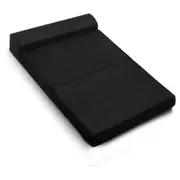 2-Fold Giselle Foldable Mattress Double Black Folding Mattresses Bed Mat