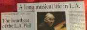 OBITUARY WILLIAM KRAFT 1923 - 2022 TIMPANIST COMPOSER CONDUCTOR PIONEER OF MUSIC