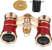 ULTECHNOVO 1 Set Portable Telescope Small Telescope Portable Binoculars X Binoculars Gold-Plated Binoculars Binocular Compact Binoculars Metal Glasses The Chain Storage Bag Miss