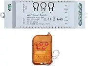 Byttlerom 2CH WiFi Smart Switch DIY +Remote 85-265V WiFi+RF433+BT Home Automation Module for Home IFTT