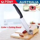 Durable Knife Biltong Cutter Jerky Slicer Blade Oak Cutting Board w/Sharpener AU