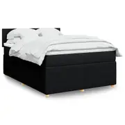 vidaXL Box Spring Bed with Mattress Dark Grey Double Fabric