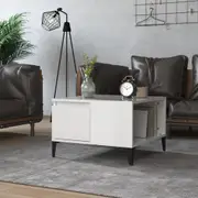 vidaXL Coffee Table High Gloss White 55x55x36.5 cm Engineered Wood