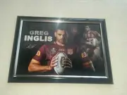 GREG INGLIS *Framed & Digitally Signed Print* QUEENSLAND MAROONS [ORIGIN/NRL]