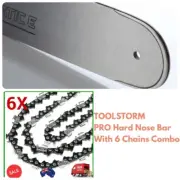42” CHAINSAW PRO HARD NOSE BAR & 6 CHAINS 3/8 063 135DL FIT Baumr-AG SX82 82CC