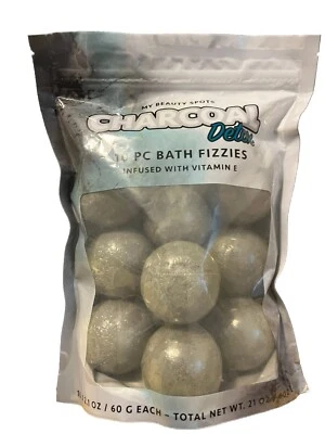 Charcoal Detox Bath Bomb Fizzies w/ Vitamin E 10 Pack New!