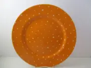 PRESENT TENSE LINEN DOT MARIGOLD SERVICE PLATE- 12 1/8" -1305D