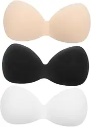 [WOFASHPURET] 3 Pcs Sponge Bra Pads U-shaped Yoga Bra Inserts Thin One-piece Removable Inserts for Sports Bra Latex Bra Padding Inserts