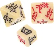 Generic 3pcs Multi Sided Divination Dice Ancient Chinese Jing Dices for Prophecy Table Games and Rituals Safe Divinatory Symbols for Lasting Use
