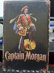 Metal sign CAPTAIN MORGAN New sealed approx 8x12"