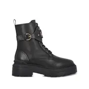 [Pinko] Pinko Mia Leather Combat Boots 37 IT BLACK