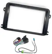 Pexorin Double DIN Car Radio Frame Installation Kit, 2 DIN Front Panel Frame, Antenna Adapter, ISO Cable, for Seat Car Radio Dashboard Panel