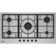 Beko 90cm 5 Burner Gas Cooktop Stainless Steel BCT90GX1