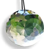 Hanging Crystal Sun Catcher, Suncatcher with Crystals for Hanging, 75 mm Prism Flower of Life, Light Catcher Crystal for Windows, Garden, Car, Decoration, Handmade