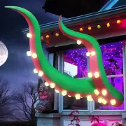 7FT Halloween Inflatable Green Octopus Tentacles Outdoor Decorations Blow up ...
