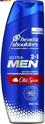 Ultra Men Old Spice, Mens 2 in 1 anti Dandruff Shampoo and Conditioner 400Ml