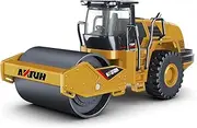 Dollox Die-cast Road Roller Toys 1/50 Scale Metal Engineering Road Planer Vehicle Truck Toy High Detail Construction Vehicles Model Road Roller Decoration Toy Kids