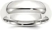 [JewelryWeb] 925 Sterling Silver Solid Polished Engravable 6mm Comfort Fit Band Jewelry Gifts for Women - Ring Size Options Range: H to Z
