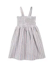 Miles The Label Girls' Striped Seersucker Dress - Little Kid