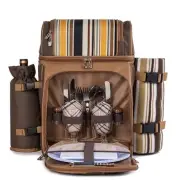 ALLCAMP Picnic Basket Backpack Cooler for 2 Person with 2 Insulated Cooler