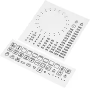 HALLMERS 36x Symbols + 45mm 52mm Dotted Dial Separate Custom Timer Fahrenheit Oven Temperature Decal Control Panel Labels (Black Print Clear Adhesive) Replacement Sticker Temp Knob Electric Gas Grill