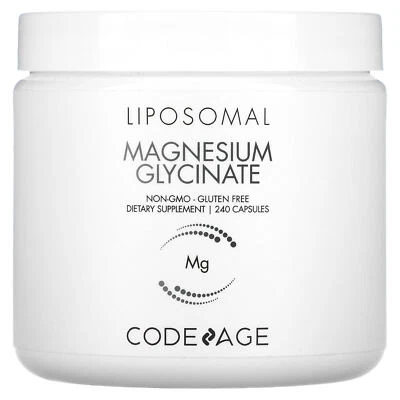2 X Codeage, Liposomal Magnesium Glycinate, 240 Capsules