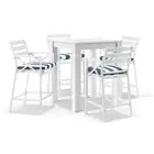 NEW Santorini Outdoor Aluminium Square Bar Table With 4 X Kansas Bar Stools