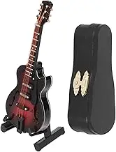 Respicefinem Mini Exquisite Guitar Model Musical Instrument Decorative Handicraft Ideal for Home and Office Decoration Made of Hemu Plastic and Metal Suitable As Gifts