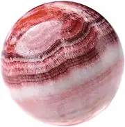 Natural Rhodochrosite Stone Crystals Ball Sphere - Healing Gemstones Pork Stone Balls - Hand Carved Crystal Home Feng Shui Ornaments, Gift Men Women