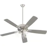 Quorum International 4525-03165 Ovation Indoor Ceiling Fan Satin Nickel