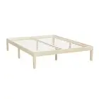 Queen Size Bed Frame Wooden Base Mattress Platform Timber Pine BRUNO -Q-WD