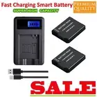 2x Battery + Lcd Charger for Panasonic Lumix DMC-FT7 LZ40 TS7 TZ60 TZ70 ZS45 50